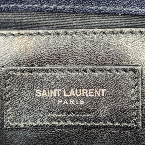 Saint Laurent College Medium Chain Bag - Leather - Blue *preloved - Picture 11 of 14